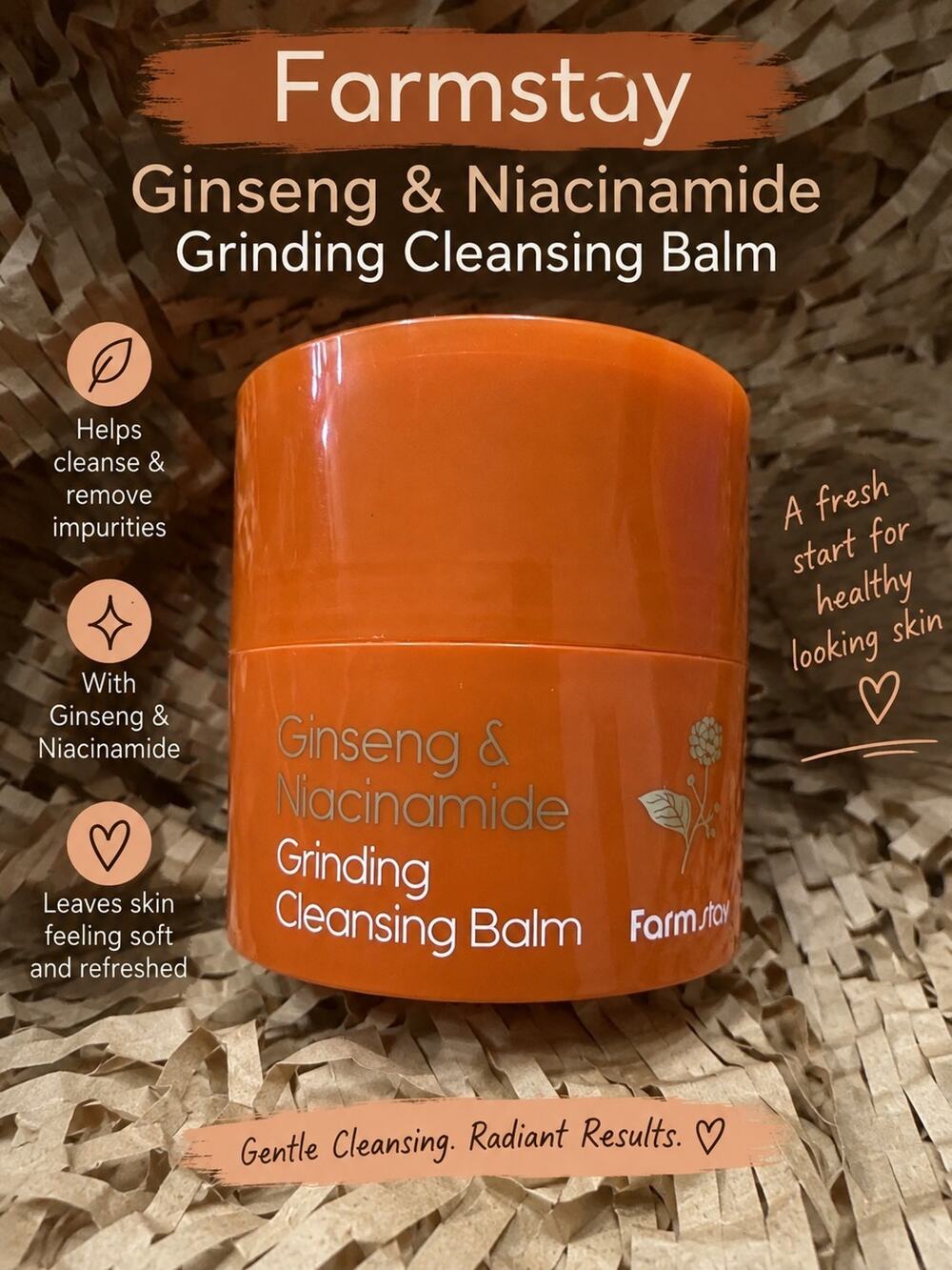 Farmstay Ginseng & Niacinamide Grinding Cleansing Balm Makeup Remover 3.52 oz